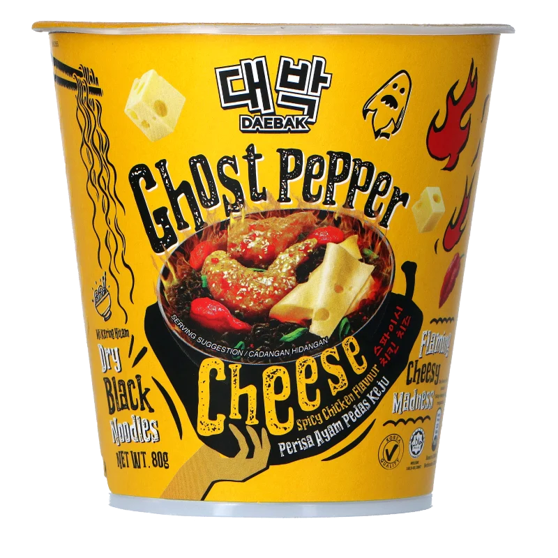 DAEBAK GHOST PEPPER SPICY CHICKEN CHEESE RAMEN CUP 80GM