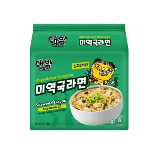 DAEBAK MIYEOK GUK SEAWEED RAMEN MULTIPACK (105GM X 5)