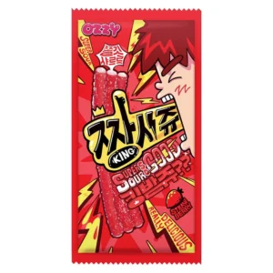 SUPER SOUR JELLY STRAWS STRAWBERRY 45GM